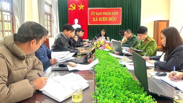 Phiên họp thường kỳ UBND xã Kiên Mộc tháng 01  năm 2026