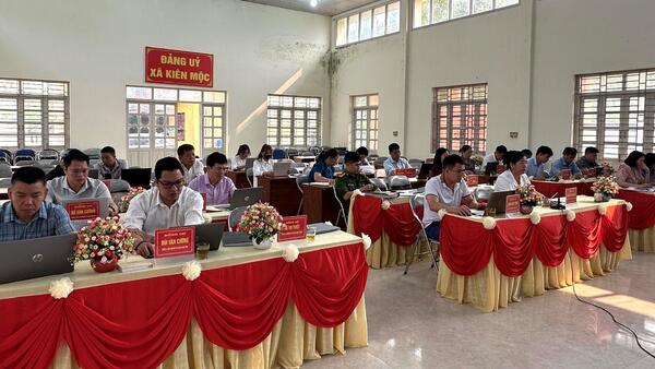 Xã Kiên Mộc dự hội nghị toàn quốc quán triệt Nghị quyết Đại hội XIV