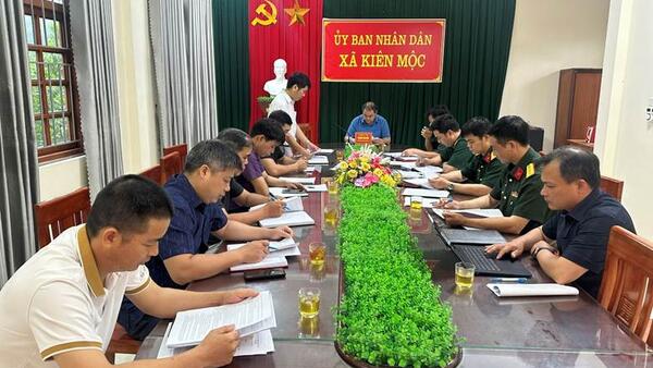 XÃ KIÊN MỘC HỌP BAN TỔ CHỨC HUẤN LUYỆN DÂN QUÂN NĂM 2026