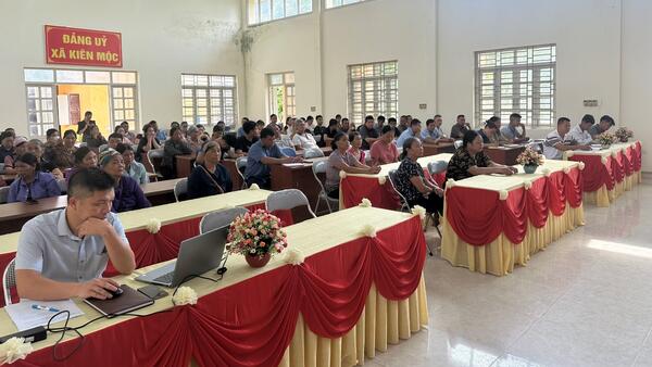 Tổ đại biểu số 6 HĐND tỉnh, đại biểu HĐND xã tiếp xúc cử tri tại xã Kiên Mộc