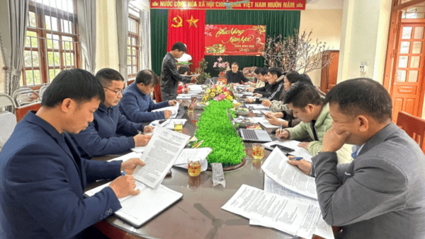 Đoàn giám sát của Thường trực HĐND xã giám sát công tác chuẩn bị bầu cử đại biểu Quốc hội và đại biểu HĐND các cấp nhiệm kỳ 2026- 2031