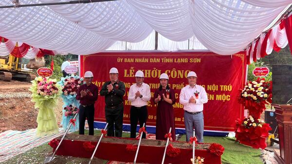 Khởi công xây dựng Trường Phổ thông nội trú liên cấp Tiểu học và Trung học cơ sở xã Kiên Mộc