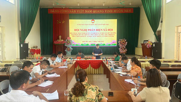 Hội nghị phản biện xã hội về Dự thảo Nghị quyết HĐND xã về nhiệm vụ phát triển kinh tế xã hội năm 2026