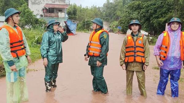 Xã Kiên Mộc dự họp trực tuyến triển khai ứng phó với bão số 4 và mưa lũ
